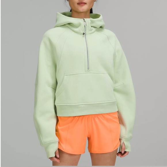 lululemon athletica Tops - NWT Lululemon Scuba Oversized Half-Zip Hoodie Creamy Mint Size M/L